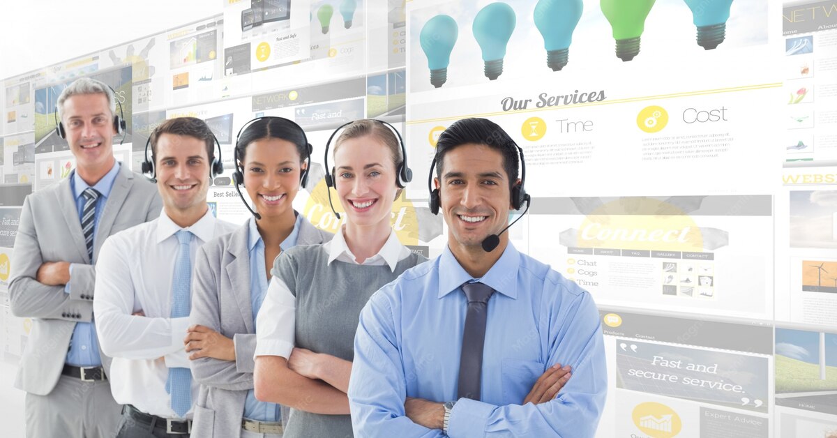 Customer support specialist working at a computer