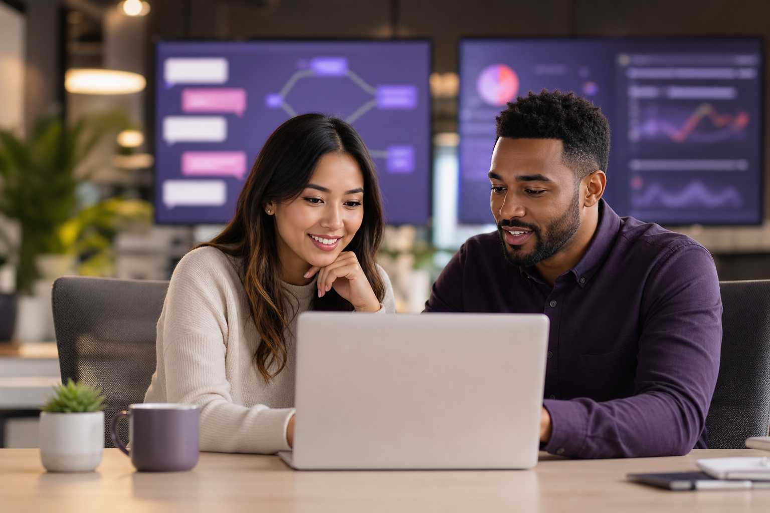 Customer success team using an AI chatbot workflow